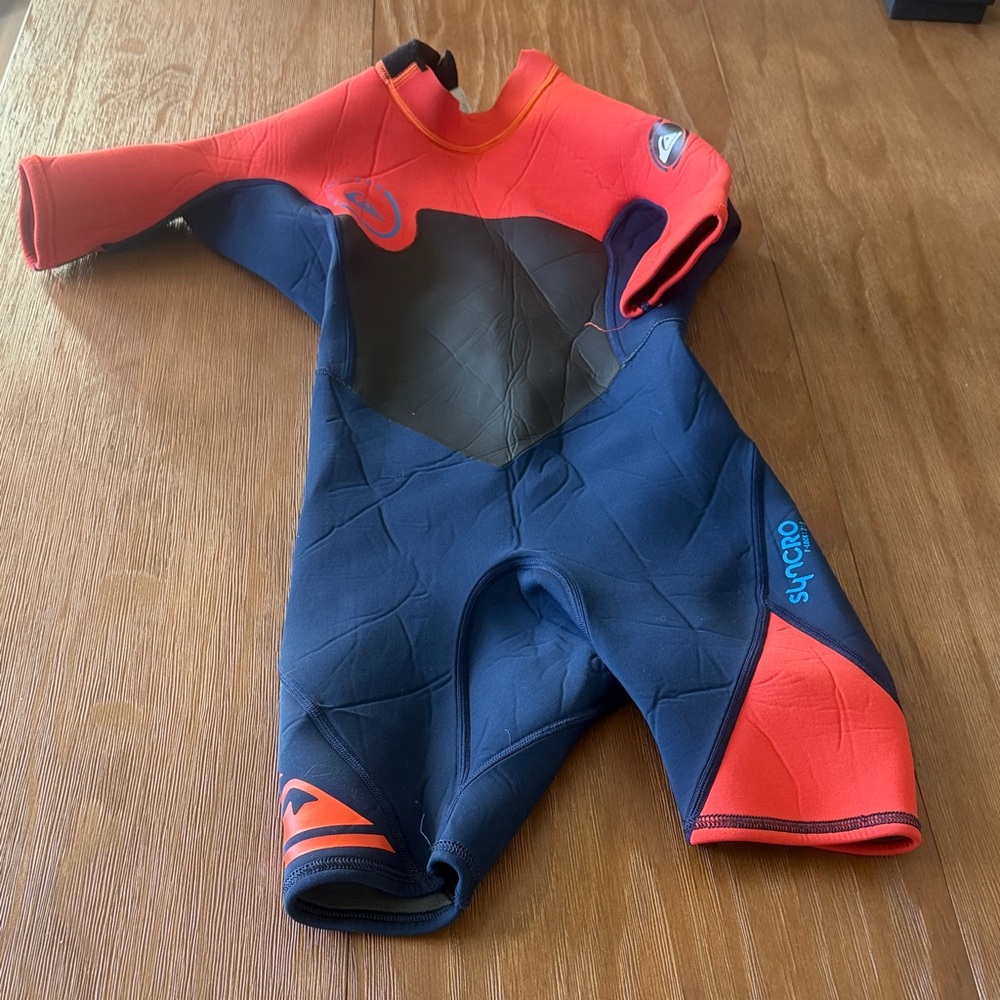 Quiksilver Kids Swim Rashguard - Black and Red